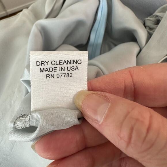 Jill Stuart 100% Silk Gray Navy Ombre Sleeveless Sheer Dress VNeck Side Zip 2 - Picture 9 of 12